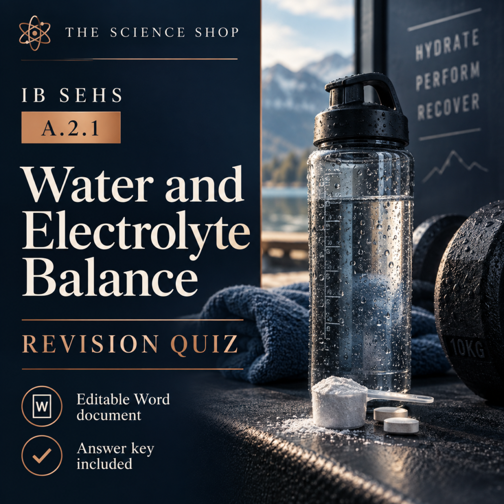 IB SEHS A.2.1: Water and Electrolyte Balance Revision Quiz cover