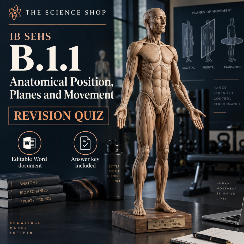 IB SEHS B.1.1: Anatomical Position, Planes and Movement Revision Quiz cover