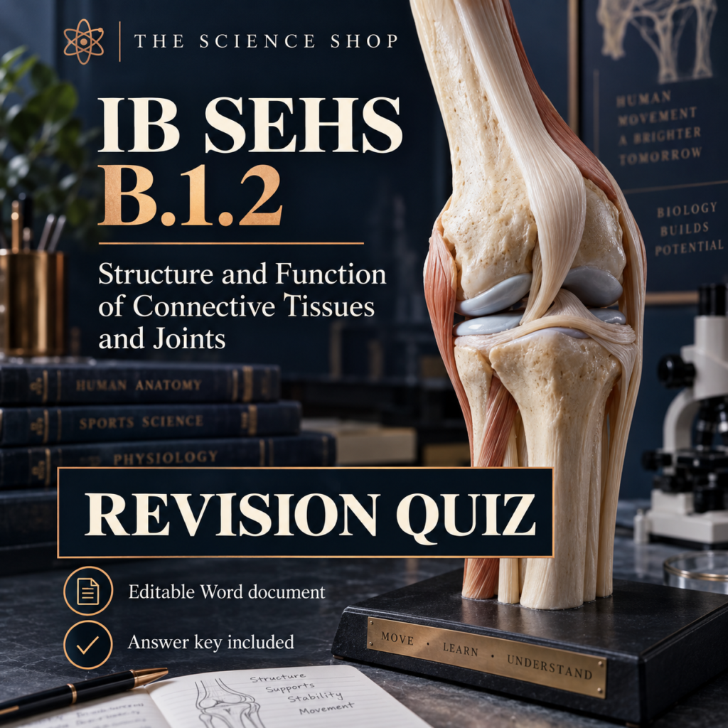 IB SEHS B.1.2: Structure and Function of Connective Tissues and Joints Revision Quiz cover