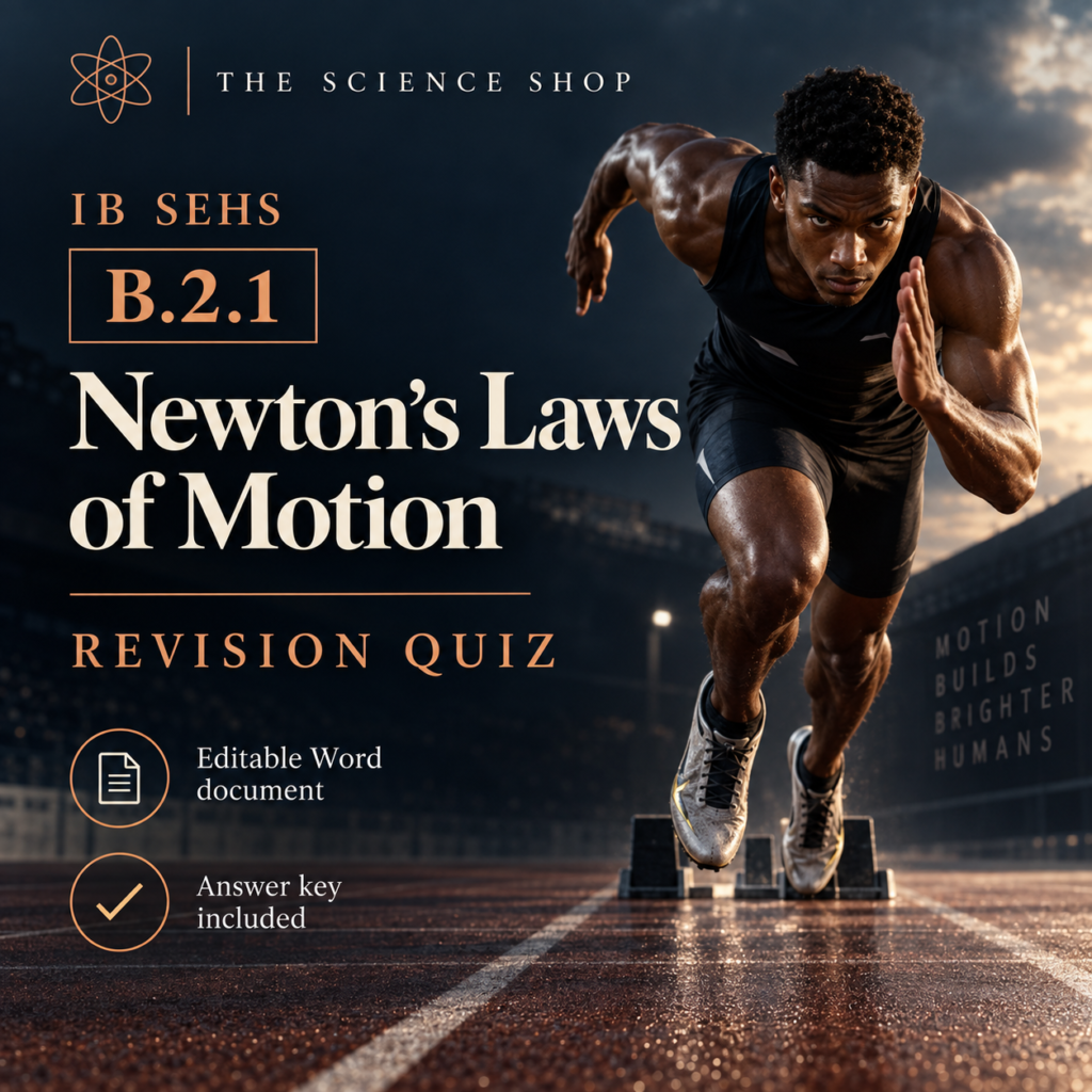 IB SEHS B.2.1: Newtons Laws of Motion Revision Quiz cover
