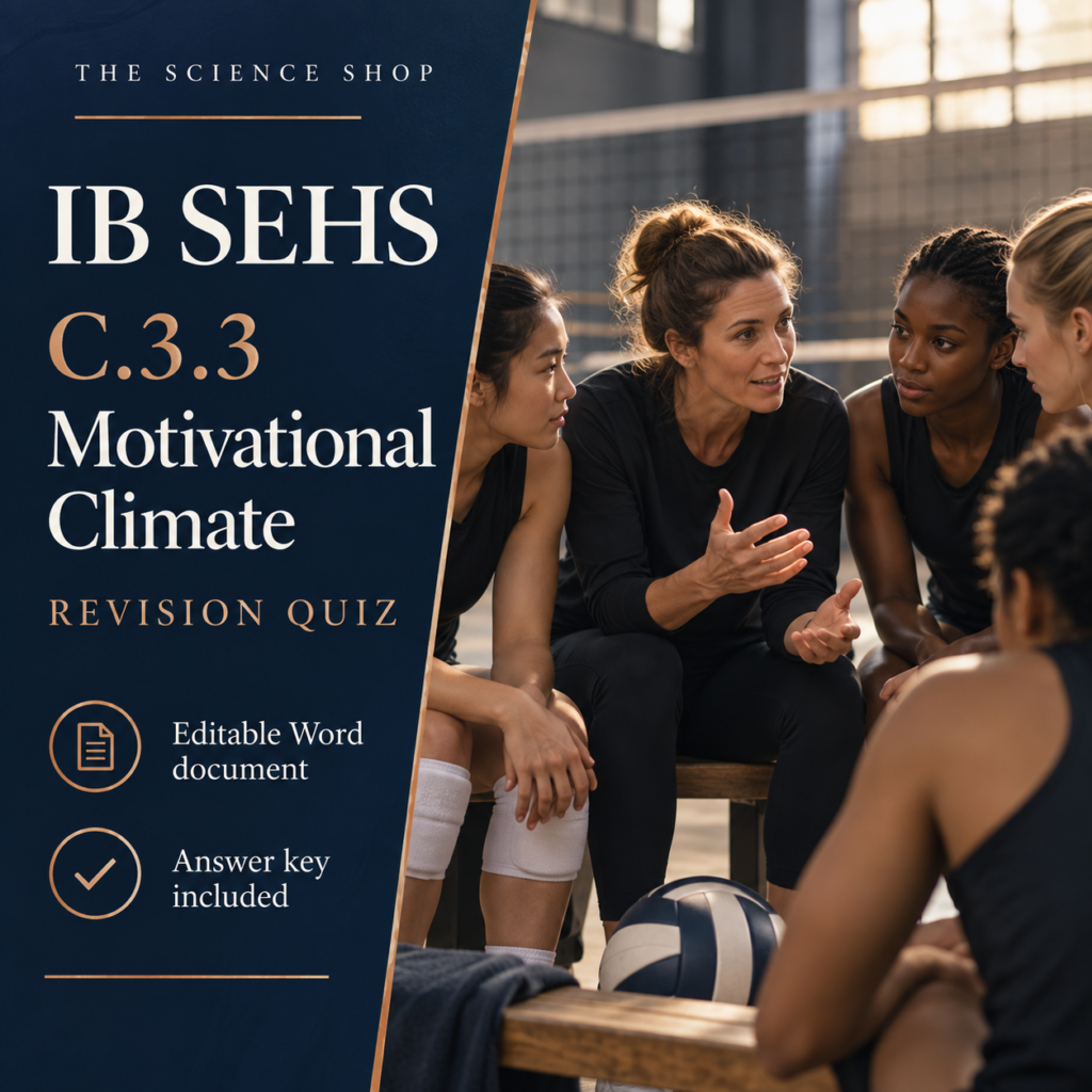 IB SEHS C.3.3: Motivational Climate Revision Quiz cover