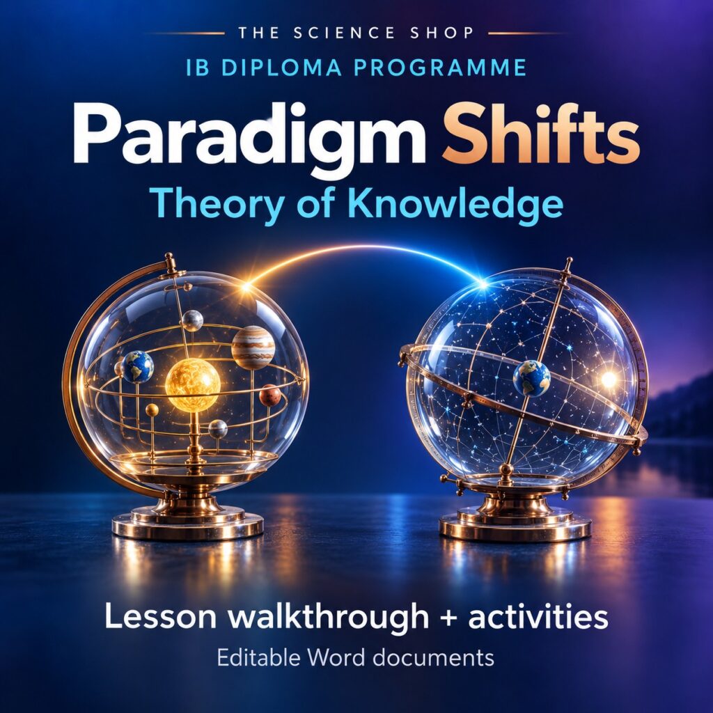Paradigm Shifts TOK lesson cover with original conceptual artwork.