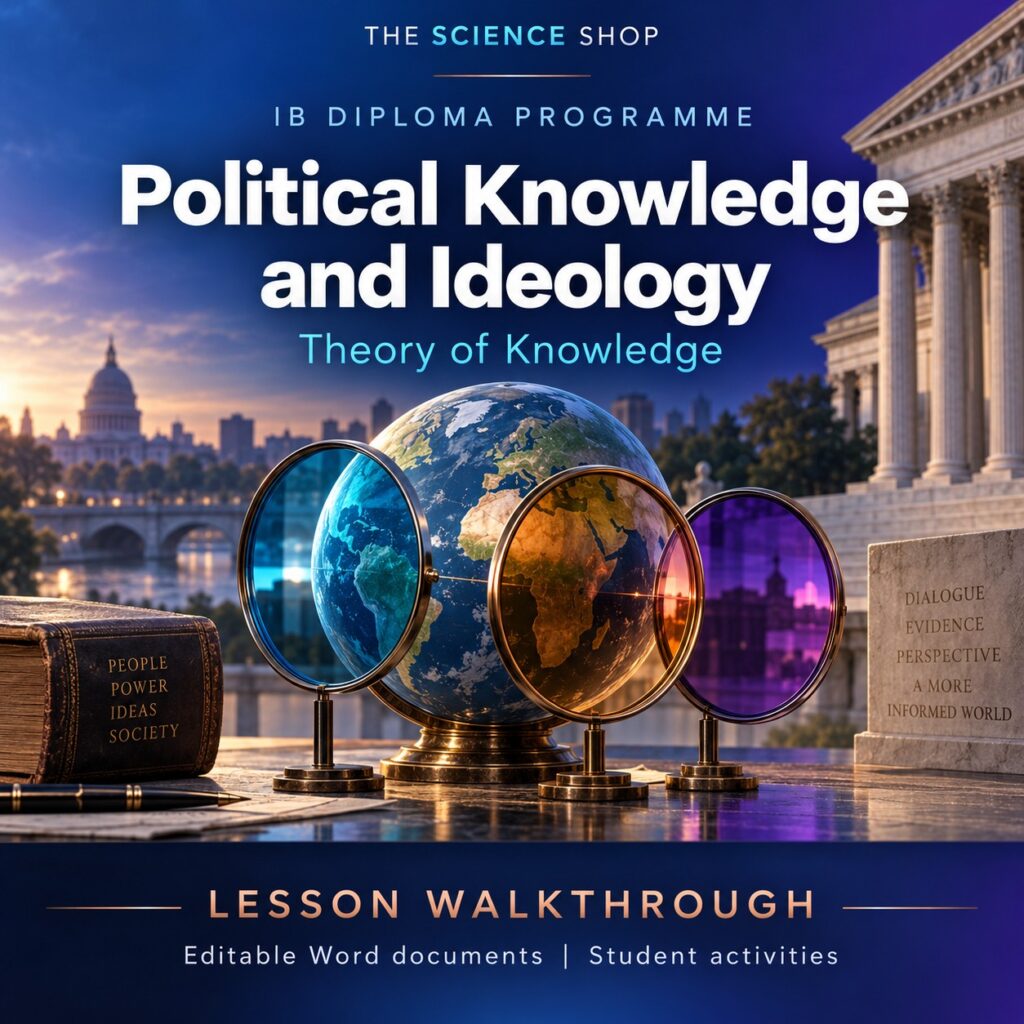 Political Knowledge and Ideology TOK lesson cover with original conceptual artwork.