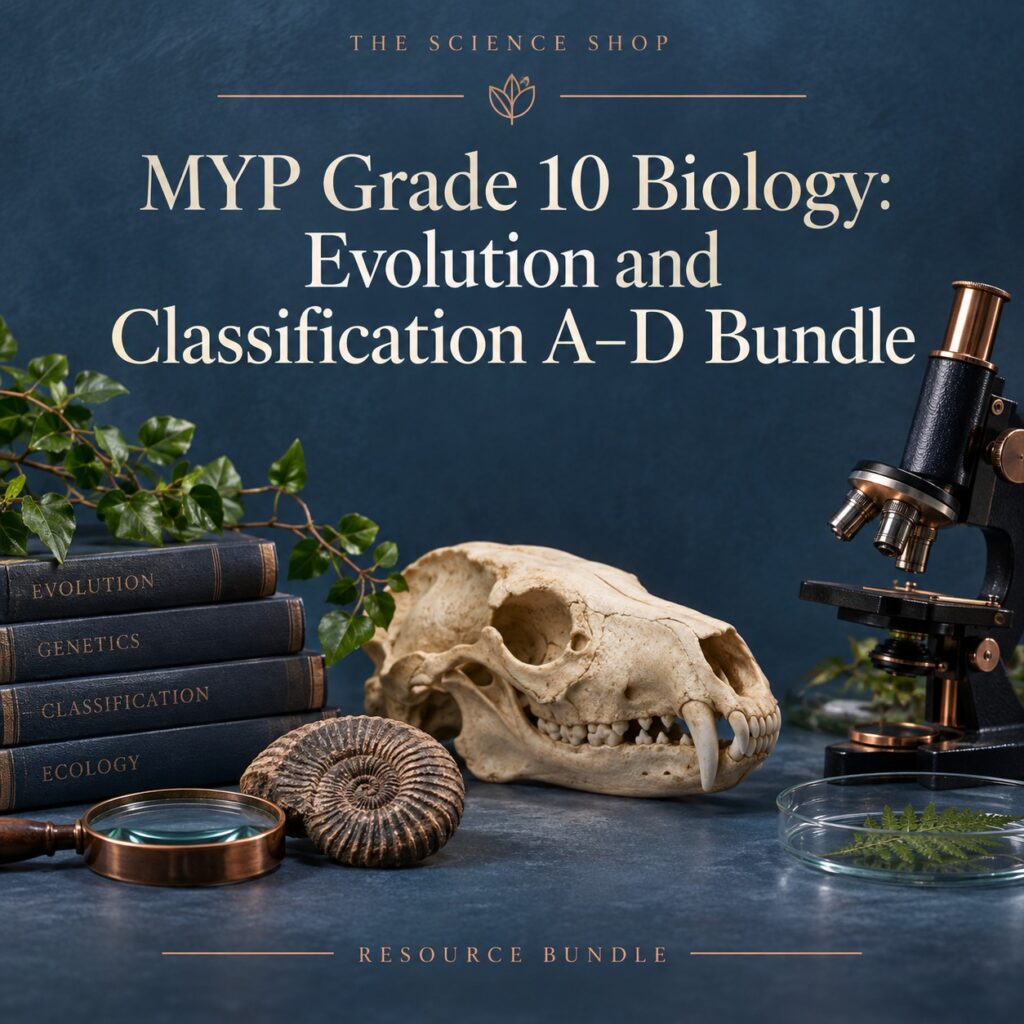 MYP Grade 10 Biology: Evolution and Classification A–D Bundle cover