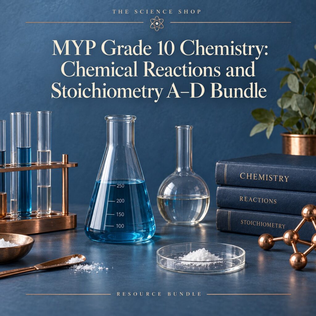 MYP Grade 10 Chemistry: Chemical Reactions and Stoichiometry A–D Bundle cover