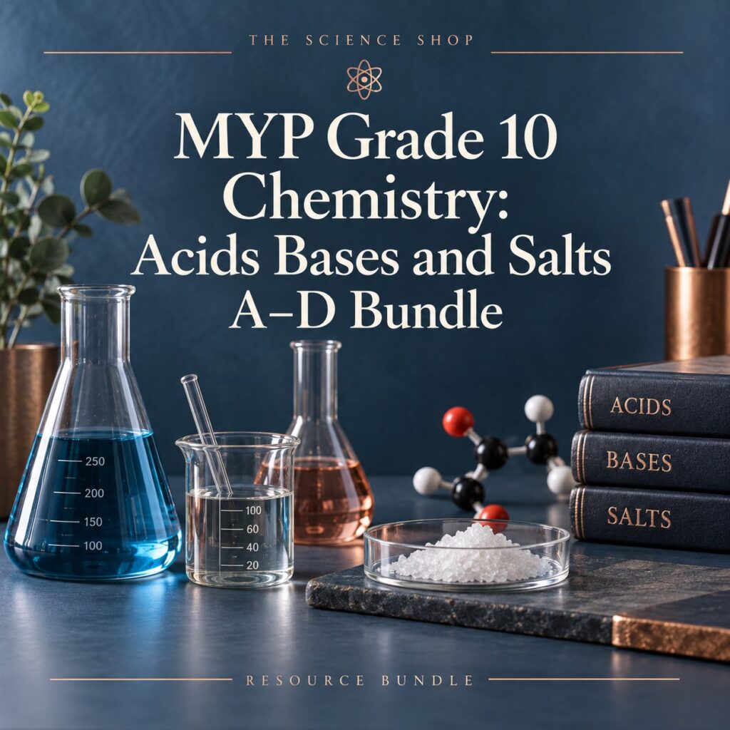 MYP Grade 10 Chemistry: Acids Bases and Salts A–D Bundle cover